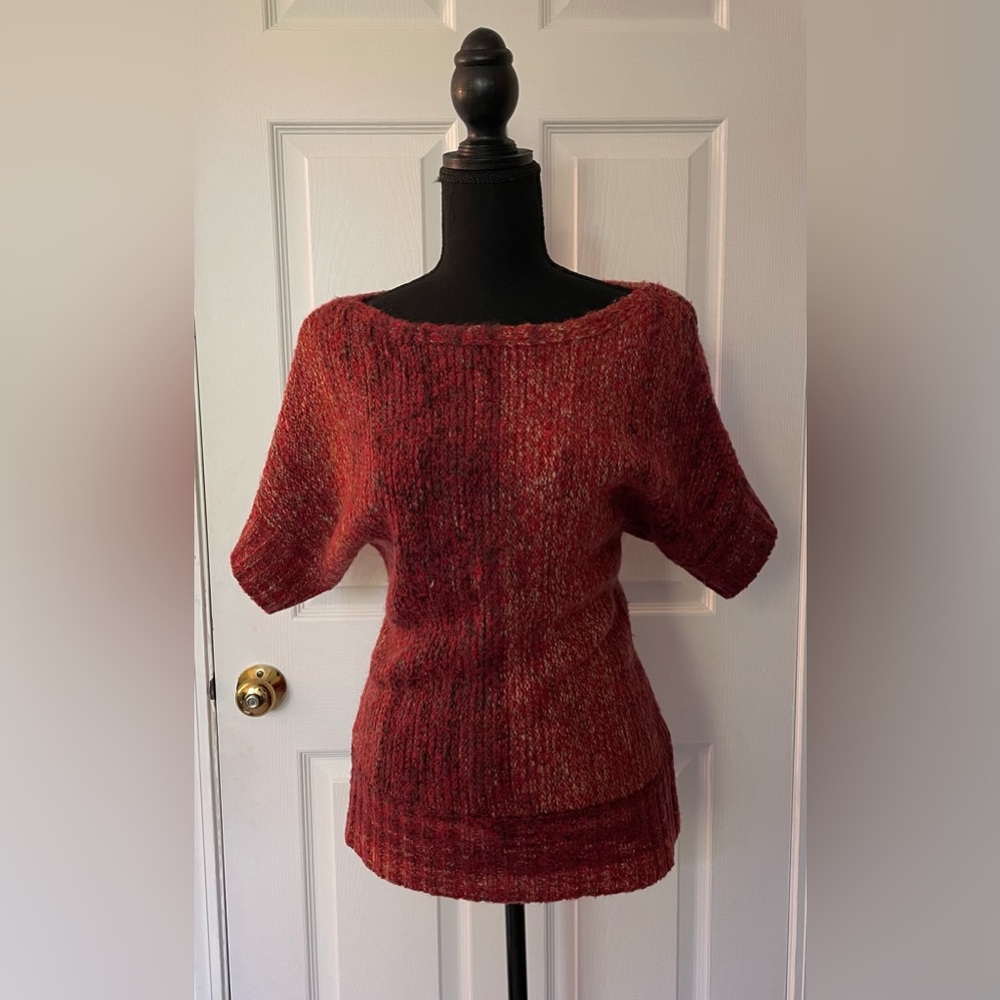 Knit sweater, wool-blend, size S